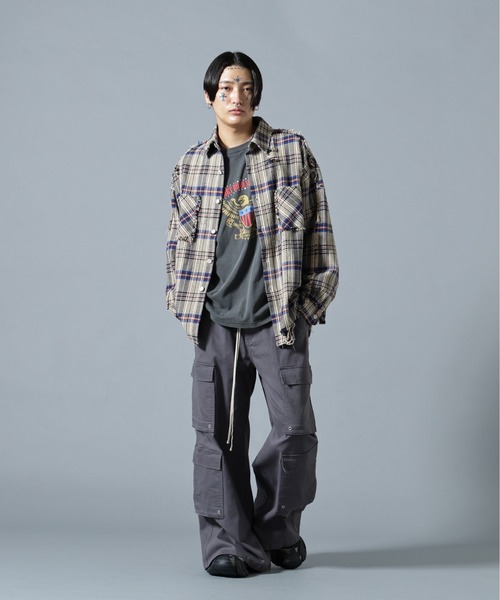 パンツ DankeSchon/ST TWILL FLARE CARGO PANTS DANKE SCHON（ダンケシェーン） ワイドパンツ カーゴパンツ