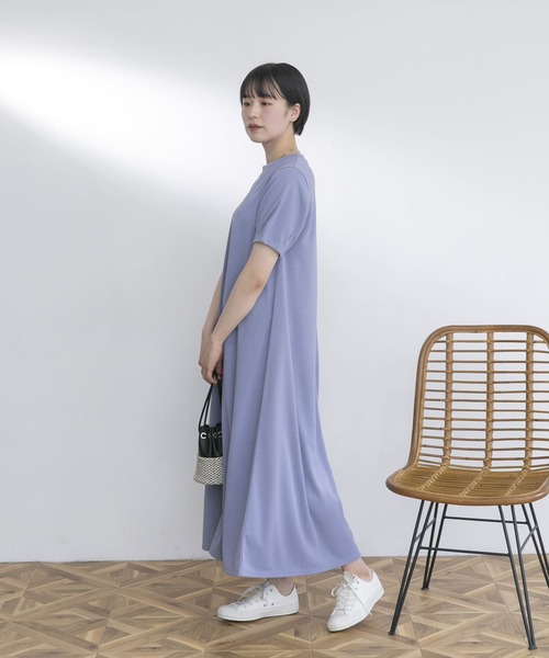 「UR Lab.」 半袖ワンピース FREE ブルー レディース_画像2