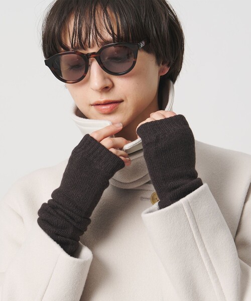 Johnstons of Elgin カシミヤフィンガーレスグローブ　黒　未使用 Johnstons of Elgin（ジョンストンズ オブ エルガン） 手袋 「別注