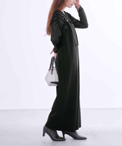 オールインワン ゴールドバックルサスペンダーオールインワン 「低身長