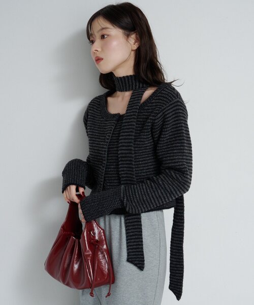 Kastane（カスタネ） ニット セーター ボウタイニットカーディガン