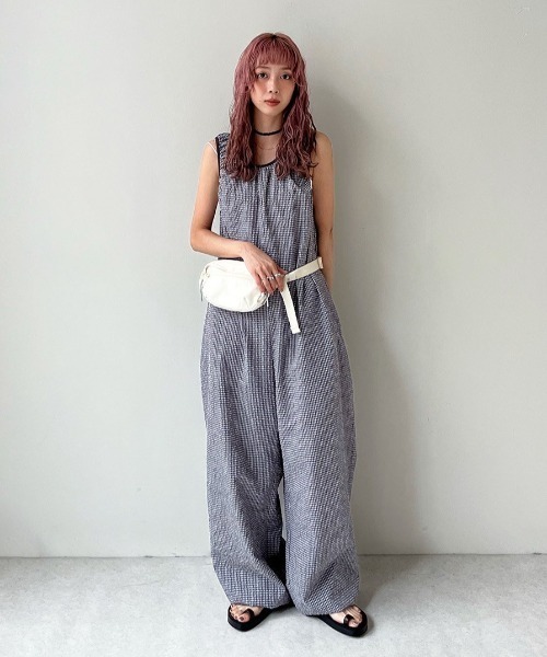 anuke（アンヌーク） サロペット オーバーオール Uneck Check