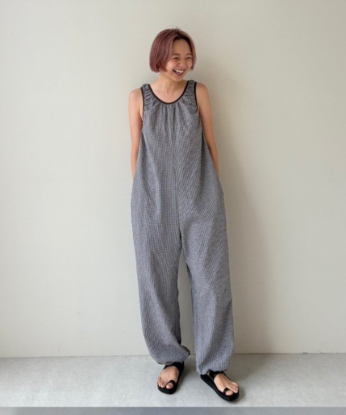 anuke（アンヌーク） サロペット オーバーオール Uneck Check