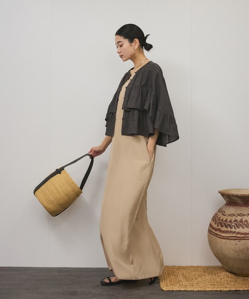 「SALON adam et rope'」 ノースリーブブラウス FREE ブラウン レディース_画像9