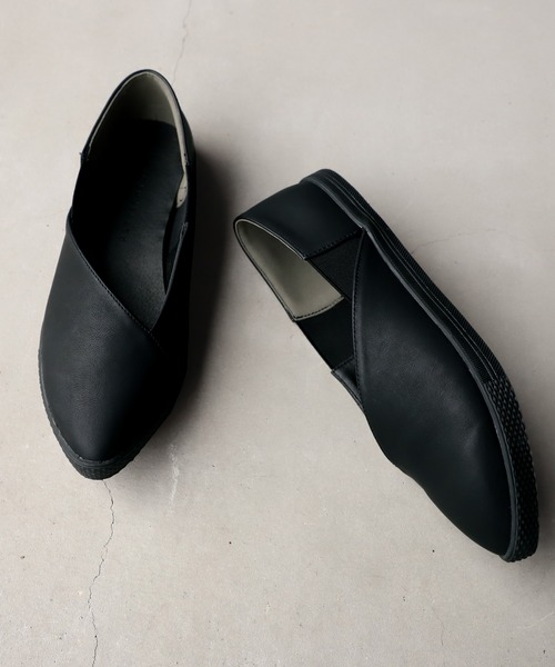 「antiqua」 「rakuho-dou」フラットパンプス L ブラック レディース_画像3