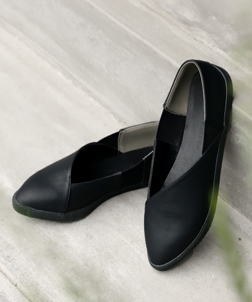 「antiqua」 「rakuho-dou」フラットパンプス L ブラック レディース_画像7