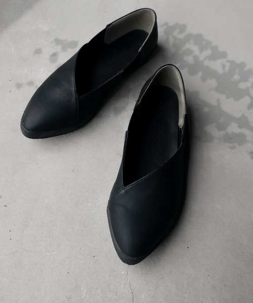 「antiqua」 「rakuho-dou」フラットパンプス L ブラック レディース_画像9