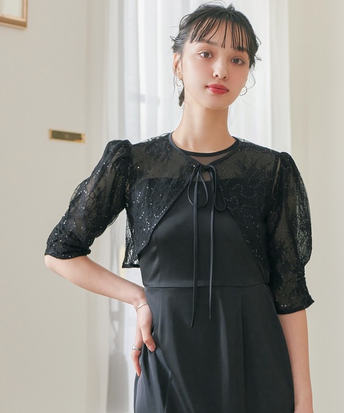 「niana」 コンビワンピース SHORT ブラック レディース_画像4