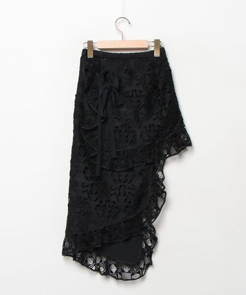 「N21 numero ventuno」 レーススカート 36 ブラック レディース_画像2