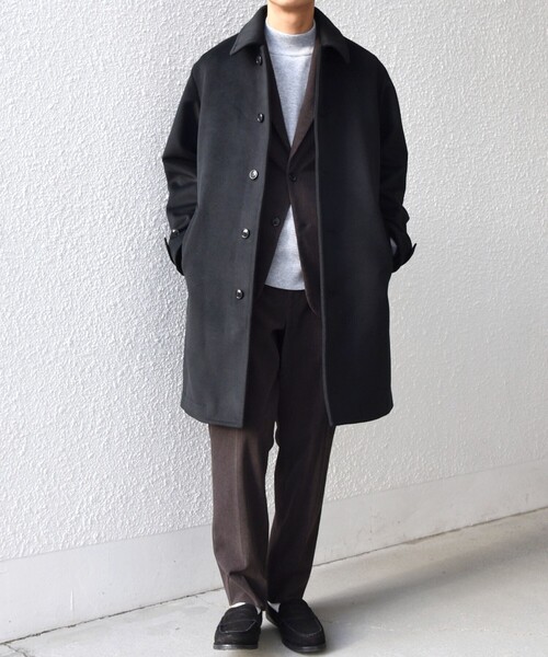 SHIPS any ステンカラーコート コート any: ウォーム メルトン ステン