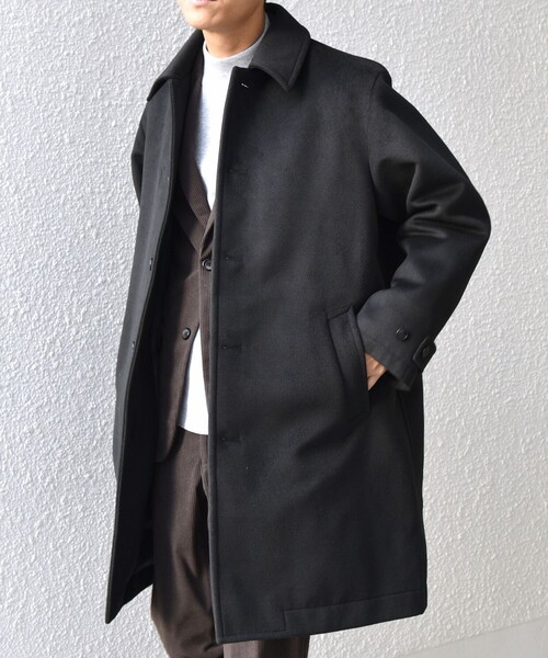 SHIPS any ステンカラーコート コート any: ウォーム メルトン ステン