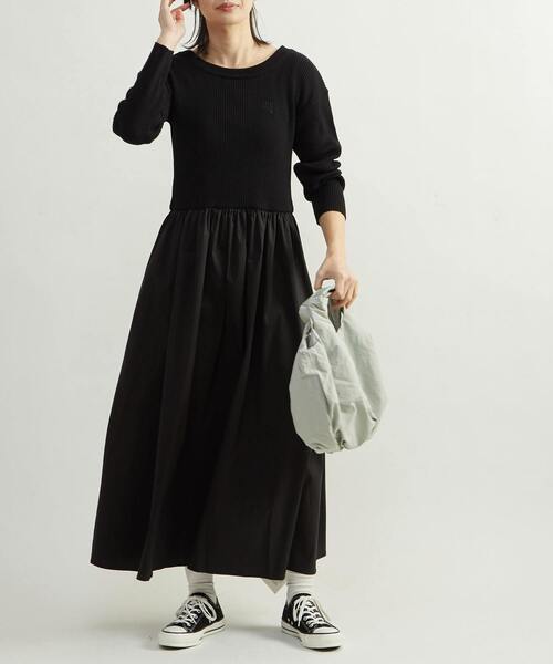 CONVERSE TOKYO ワンピース RIB KNIT DOCKING DRESS : ZOZOTOWN Yahoo