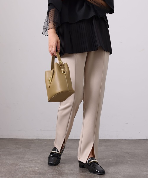 「Chez toi」 イージーパンツ - ブラック レディース_画像2