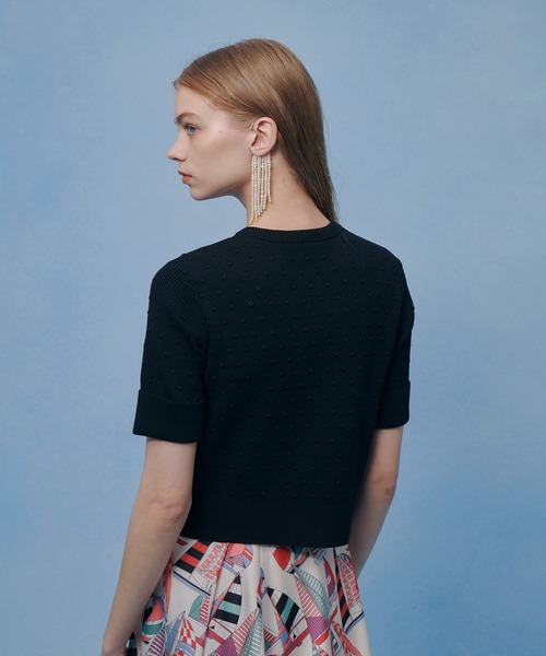 LOULOU WILLOUGHBY 半袖カーディガン ニット LOULOU WILLOUGHBY（ルルウィルビー） カーディガン 「LOULOU