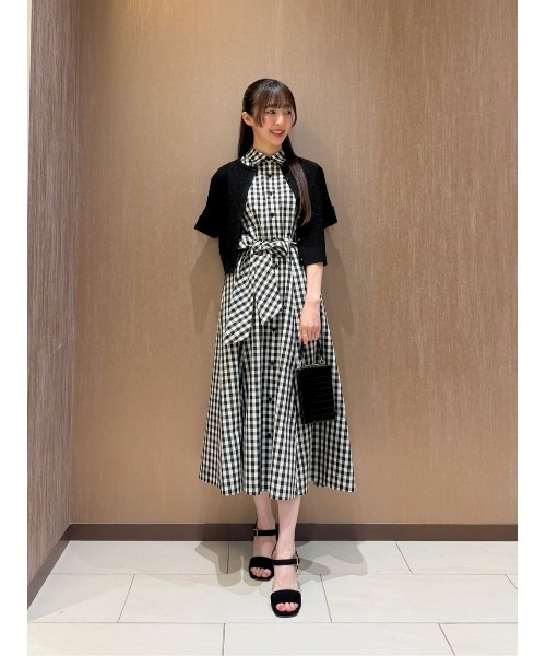 25SS 完売品✨ルルウィルビー　ストライプ柄 半袖ニットカーディガン　パール釦 LOULOU WILLOUGHBY（ルルウィルビー） カーディガン 「LOULOU