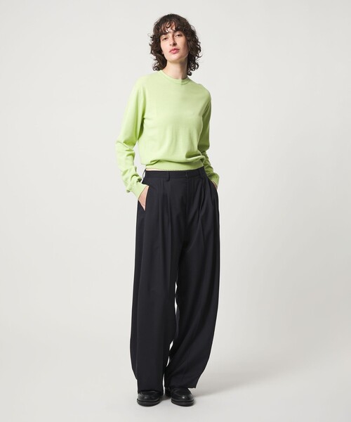 6 ニット セーター 「6(ROKU)」 コットン ピコット クルーネック