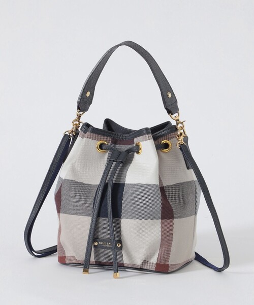 【極美品】クレストブリッジチェックキャンバスコロンバッグ　3way レディース BLUE LABEL CRESTBRIDGE（ブルーレーベルクレストブリッジ