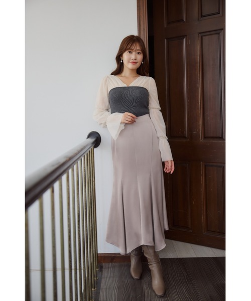 Her lip to 長袖ニット M グレー レディース : ZOZOTOWN Yahoo!店