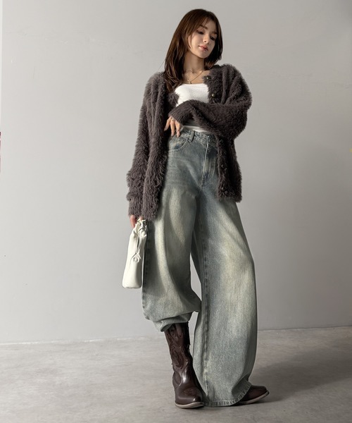 「mily bilet」 デニムパンツ LARGE ブルー レディース_画像2