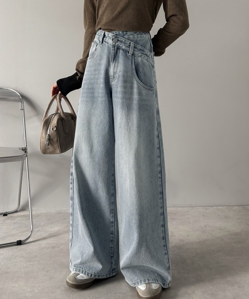 「mily bilet」 デニムパンツ LARGE ブルー レディース_画像4