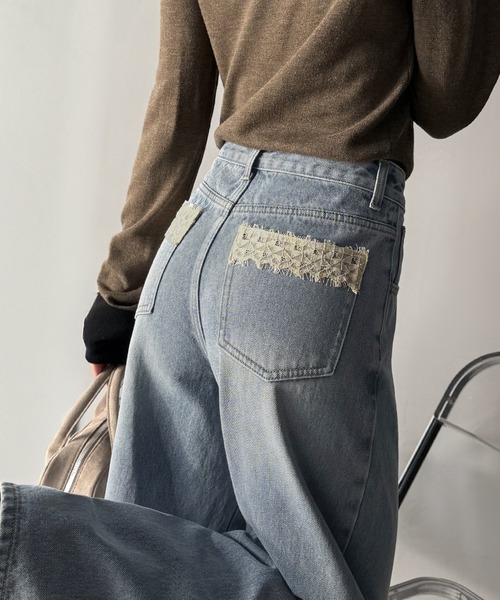 「mily bilet」 デニムパンツ LARGE ブルー レディース_画像5