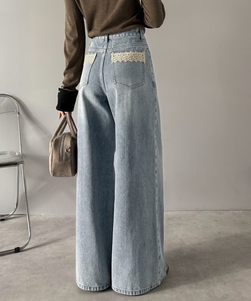 「mily bilet」 デニムパンツ LARGE ブルー レディース_画像6