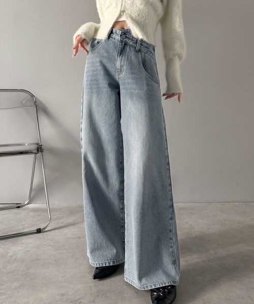 「mily bilet」 デニムパンツ LARGE ブルー レディース_画像9