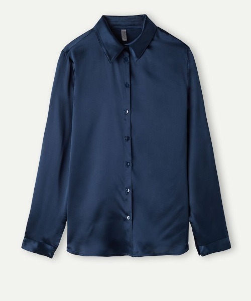 「Intimissimi」 長袖シャツ L ブルー レディース_画像3