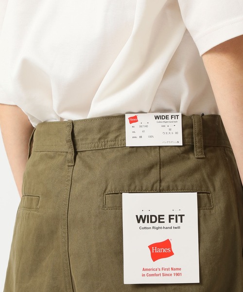 Hanes（ヘインズ） ワイドパンツ チノパン 「HANES/ヘインズ」ワイド