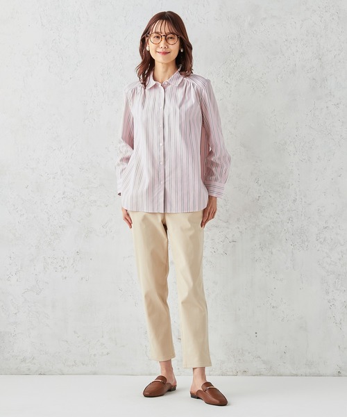 「Petit Honfleur」 長袖シャツ 9号 ピンク レディース_画像4