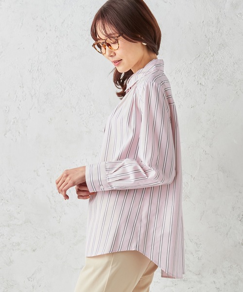 「Petit Honfleur」 長袖シャツ 9号 ピンク レディース_画像5