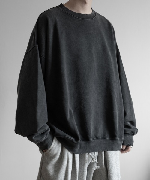 「RUUBON」 スウェットカットソー M ダークグレー メンズ_画像4