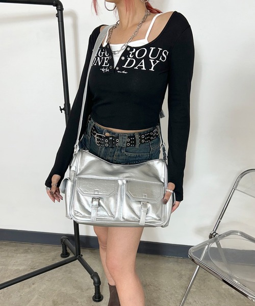 「non-hedge」 ショルダーバッグ FREE レッド レディース_画像6