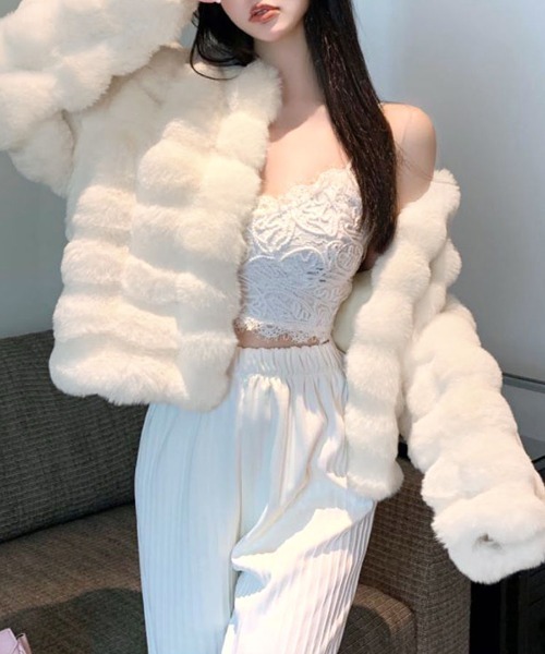 「Riff」 ノーカラージャケット M ブラック レディース_画像4