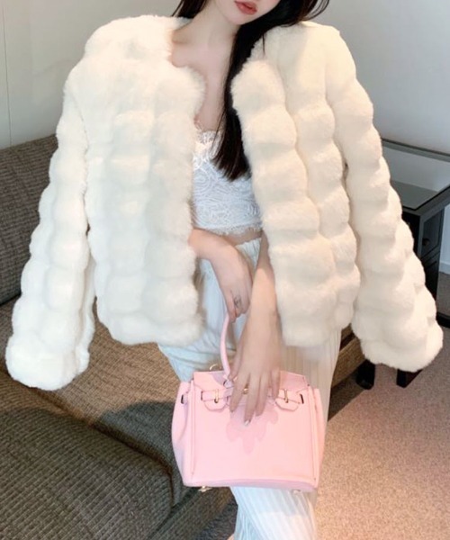 「Riff」 ノーカラージャケット M ブラック レディース_画像5