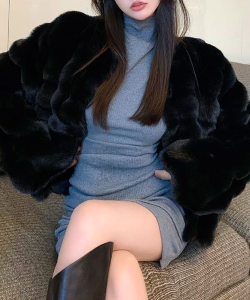 「Riff」 ノーカラージャケット M ブラック レディース_画像9