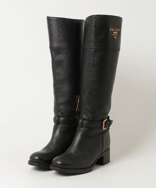 PRADA（プラダ） ブーツ 35.5 ブラック レディース : ZOZOTOWN Yahoo