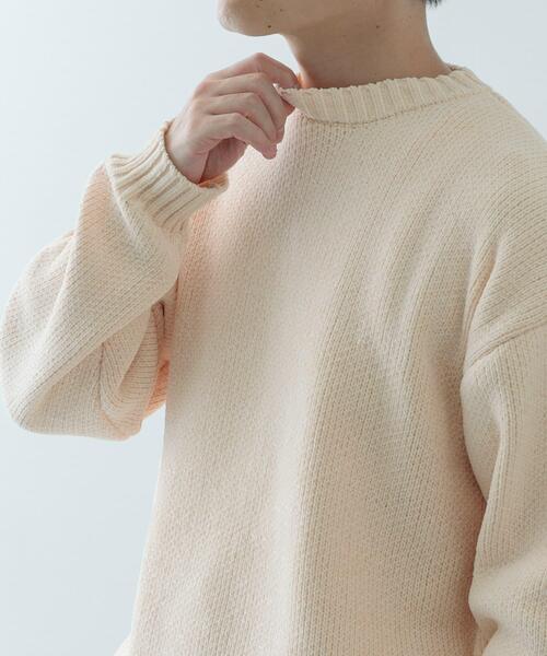 「ITEMS URBANRESEARCH」 長袖ニット LARGE ベージュ メンズ_画像2