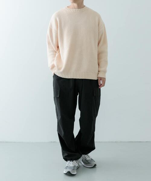 「ITEMS URBANRESEARCH」 長袖ニット LARGE ベージュ メンズ_画像4