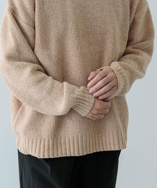 「ITEMS URBANRESEARCH」 長袖ニット LARGE ベージュ メンズ_画像7