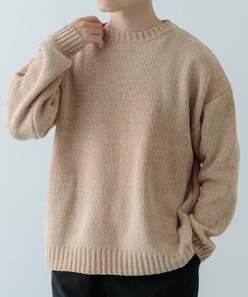 「ITEMS URBANRESEARCH」 長袖ニット LARGE ベージュ メンズ_画像8