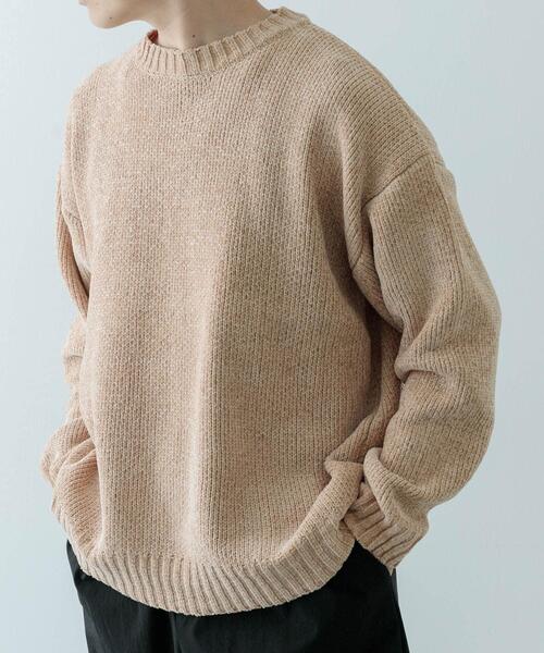 「ITEMS URBANRESEARCH」 長袖ニット LARGE ベージュ メンズ_画像9