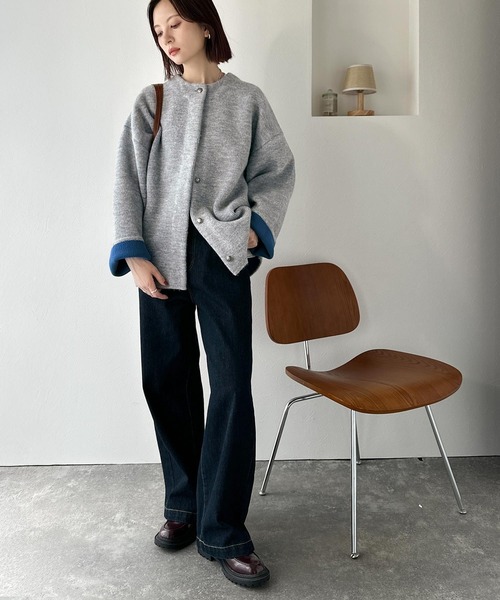 「classicalelf」 カーディガン SMALL ネイビー レディース_画像3