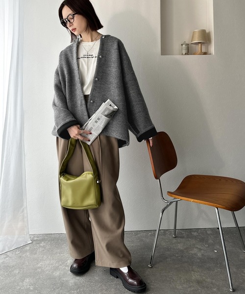 「classicalelf」 カーディガン SMALL ネイビー レディース_画像4