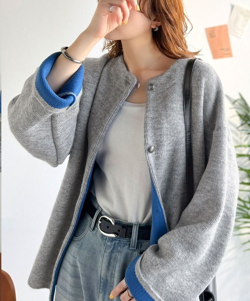 「classicalelf」 カーディガン SMALL ネイビー レディース_画像7