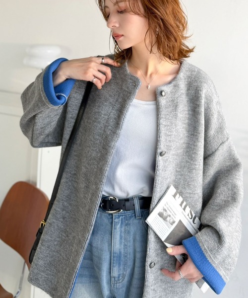 「classicalelf」 カーディガン SMALL ネイビー レディース_画像9
