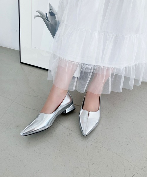 「ORiental TRaffic」 パンプス 40 シルバー レディース_画像9
