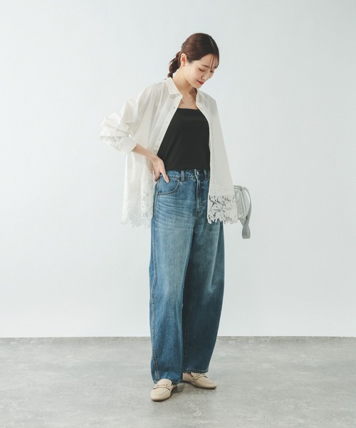 GLOBAL WORK（グローバルワーク） ブラウス シャツ 切り替えレース