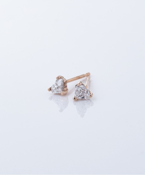ピアス 「FLAWLESS HEART / フローレスハート」 ダイヤモンドピアス02 ペア　プラチナ/k18 レディース メンズの画像