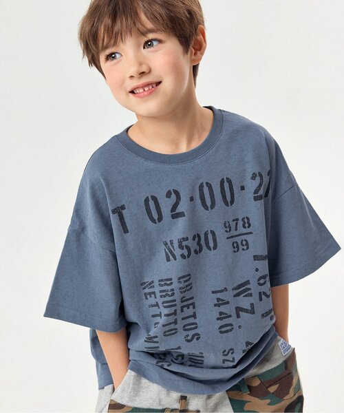 BREEZE（ブリーズ） tシャツ 「WEB限定」KUDOZ.B ステンシルプリント風